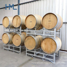 Best Seller Warehouse Whiskey Powder Coated Double Bar Barrel Rack